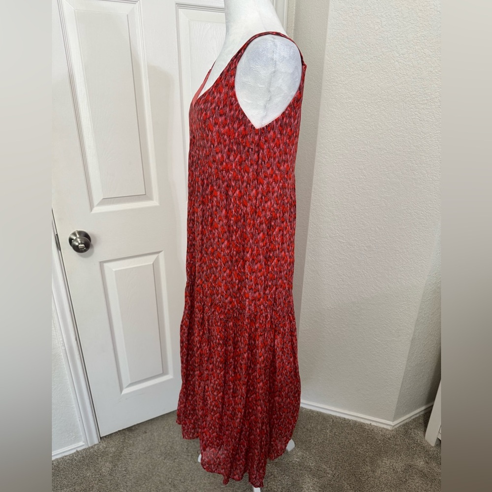 Joie Casual Cotton Red Pink Design Dress Size XS - Picture 7 of 11